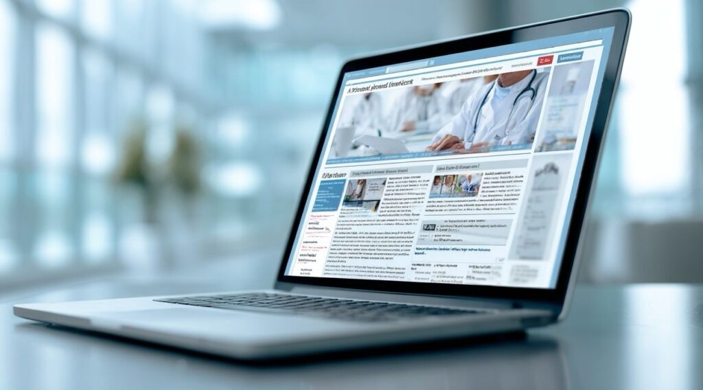 Laptop in Klinik